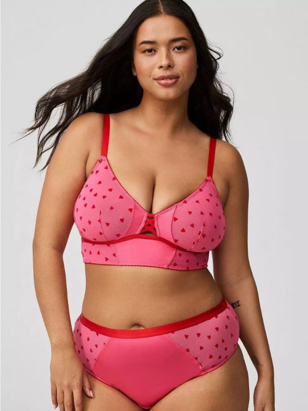 NWOT Torrid French Hearts 3 Piece Cup Bralette